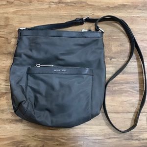 Michael Kors Morgan Steel Nylon Messenger Crossbody Bag